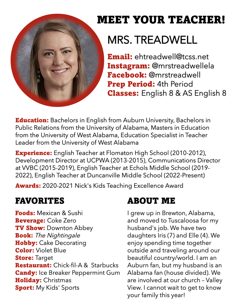Meet Mrs. Treadwell